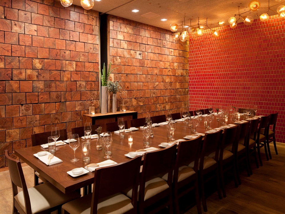A private dining room at Uchiko Austin.