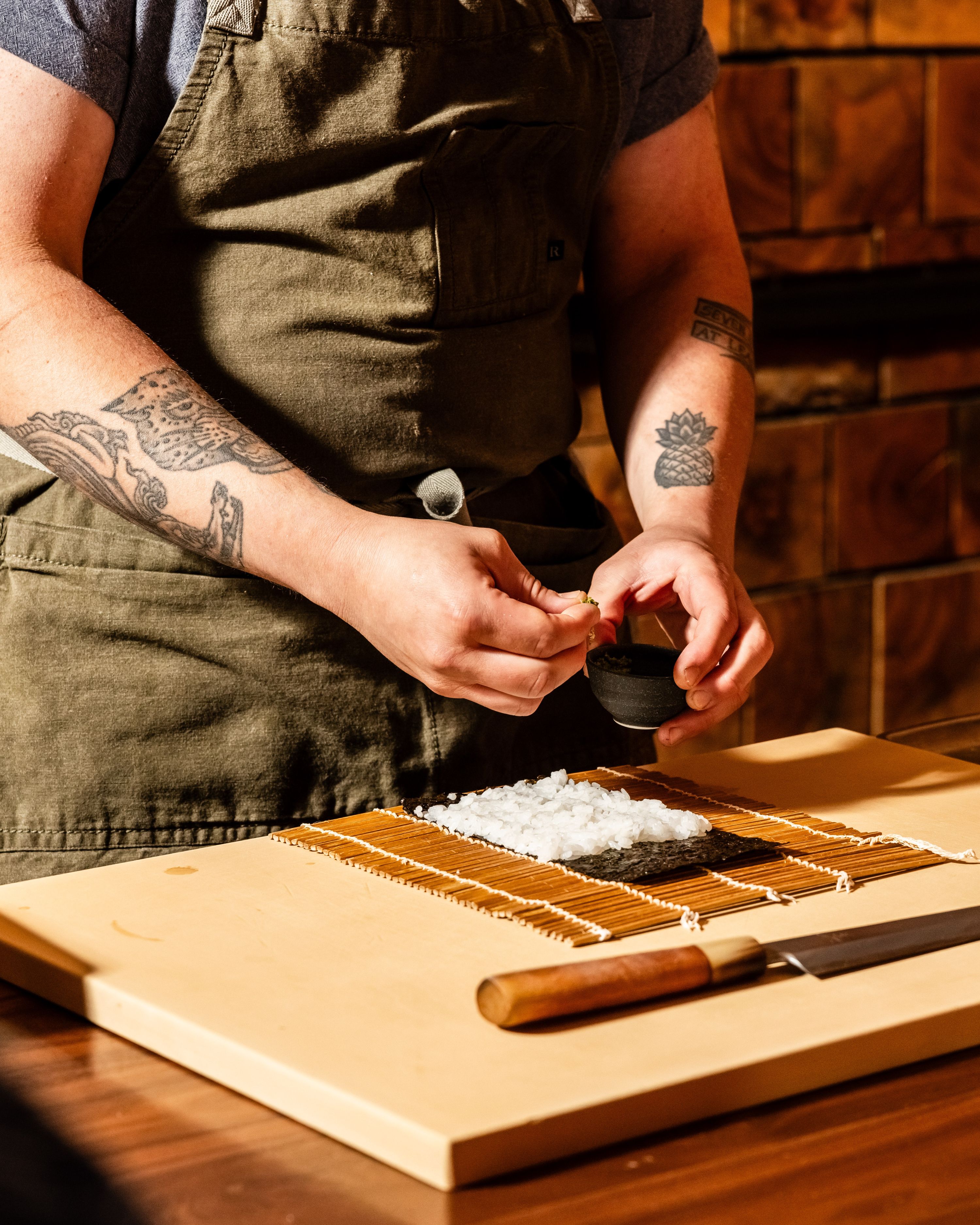 maki rolling class at uchiko