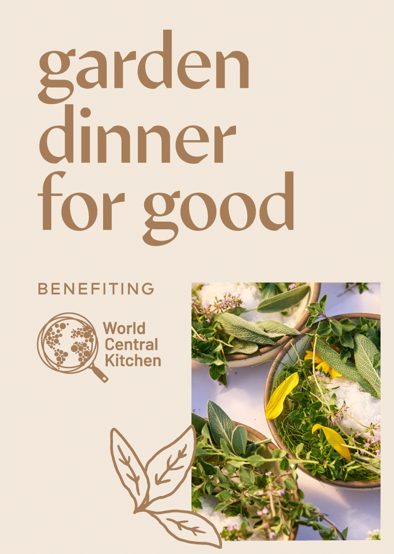 garden dinner for good benefitting world central kitchen